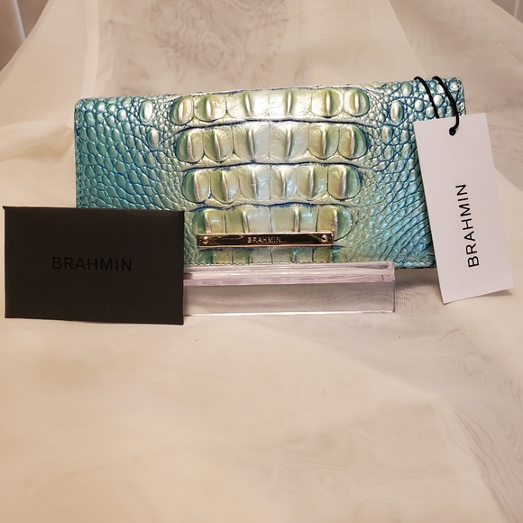 🌊BRAHMIN TABITHA BAG & ADY WALLET - SEAFOAM OMBRE - SET NWT🌊 🚨PRICE IS FIRM🚨 - Picture 8 of 16